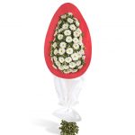 Beyaz Kırmızı Çelenk