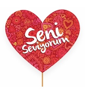 Seni Seviyorum Mini Pankartı